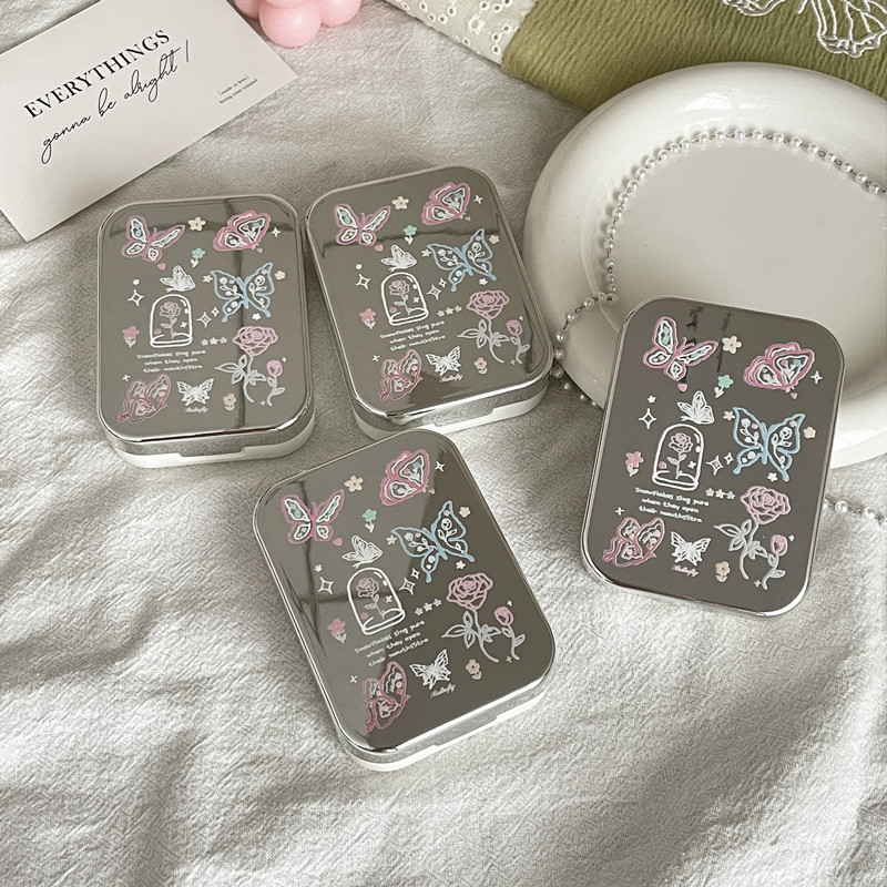 Color Contact Lens Case Fantasy Butterflies
