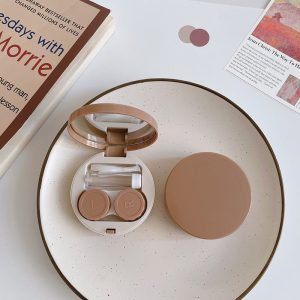 Round Contact Lens Case Travel Kit