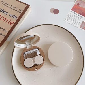 Round Contact Lens Case Travel Kit